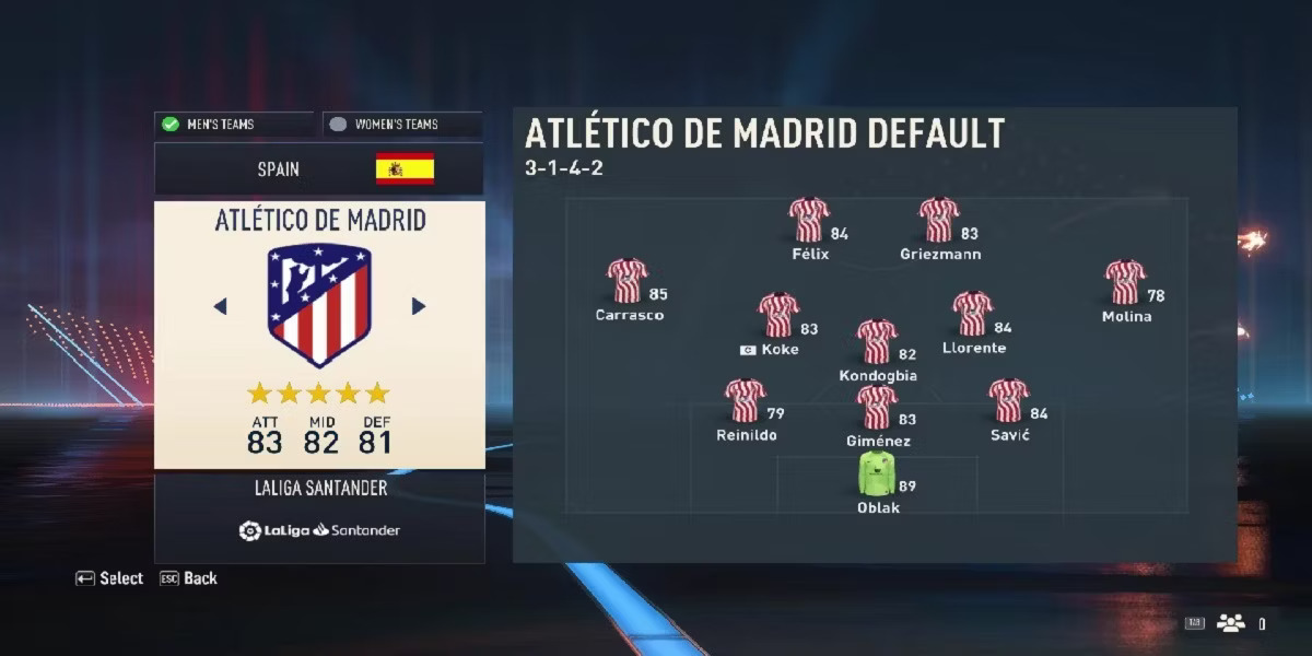 Atlético Madrid FIFA 23 Team