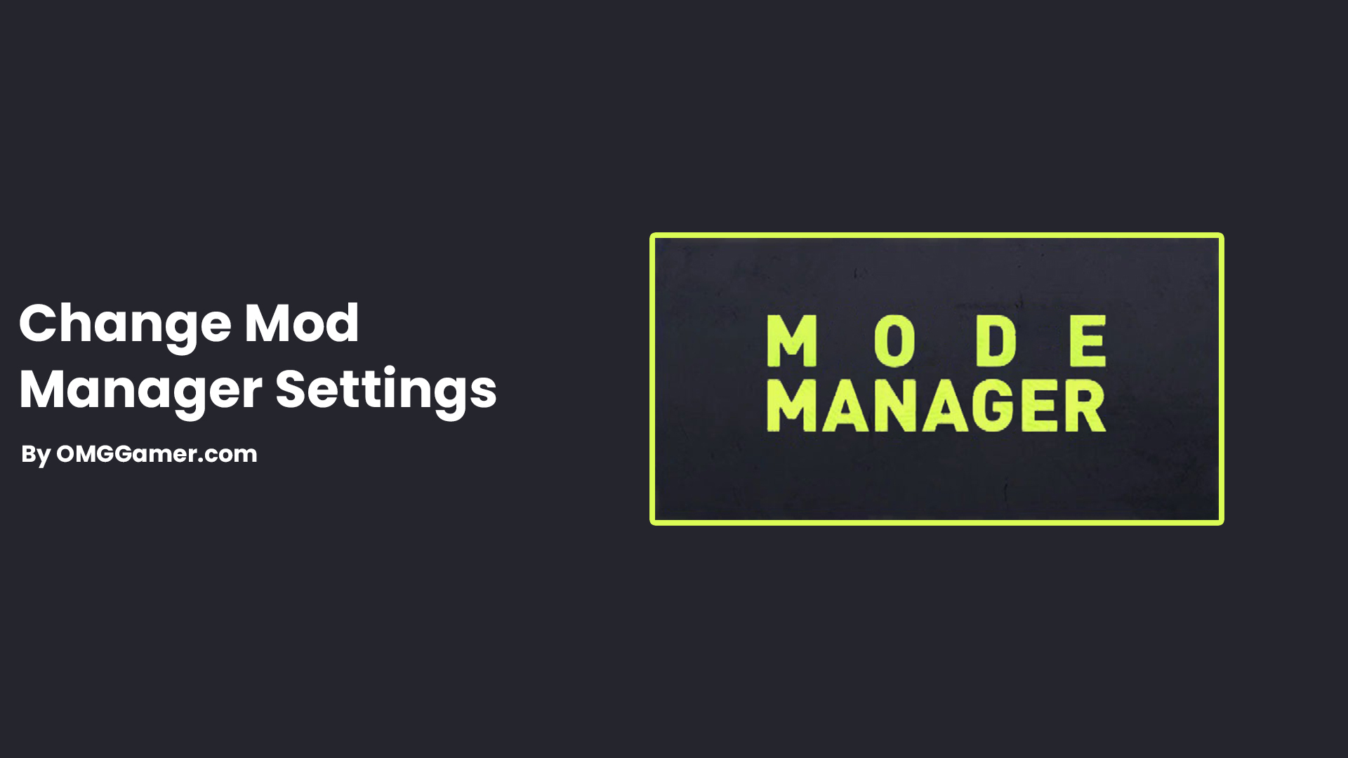 Change Mod Manager Settings: SkyUI Error Code 1