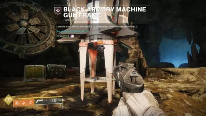 Destiny 2 Hammerhead-black-armory-machine-gun-frame
