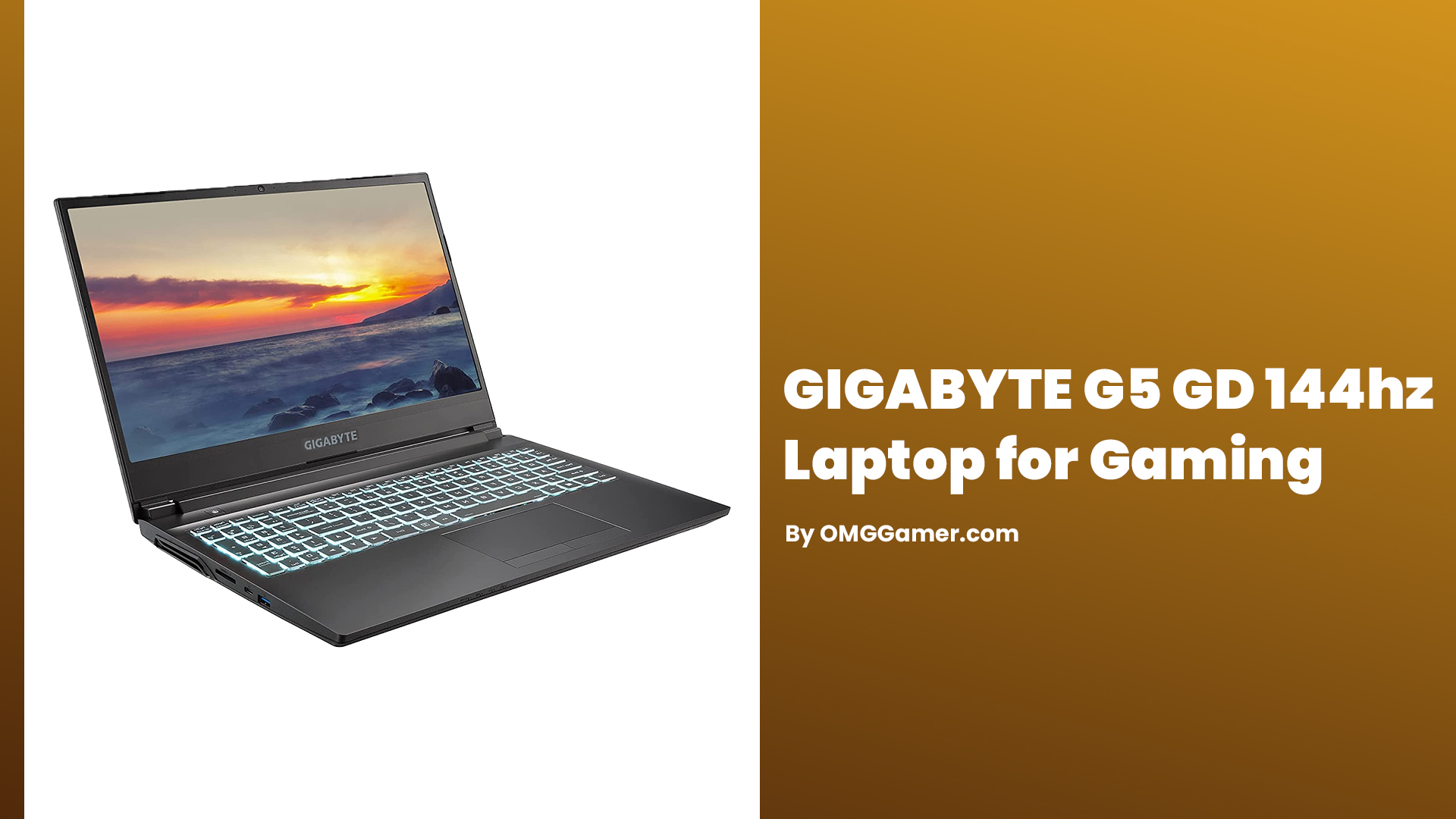 GIGABYTE G5 GD 144hz Laptop for Gaming
