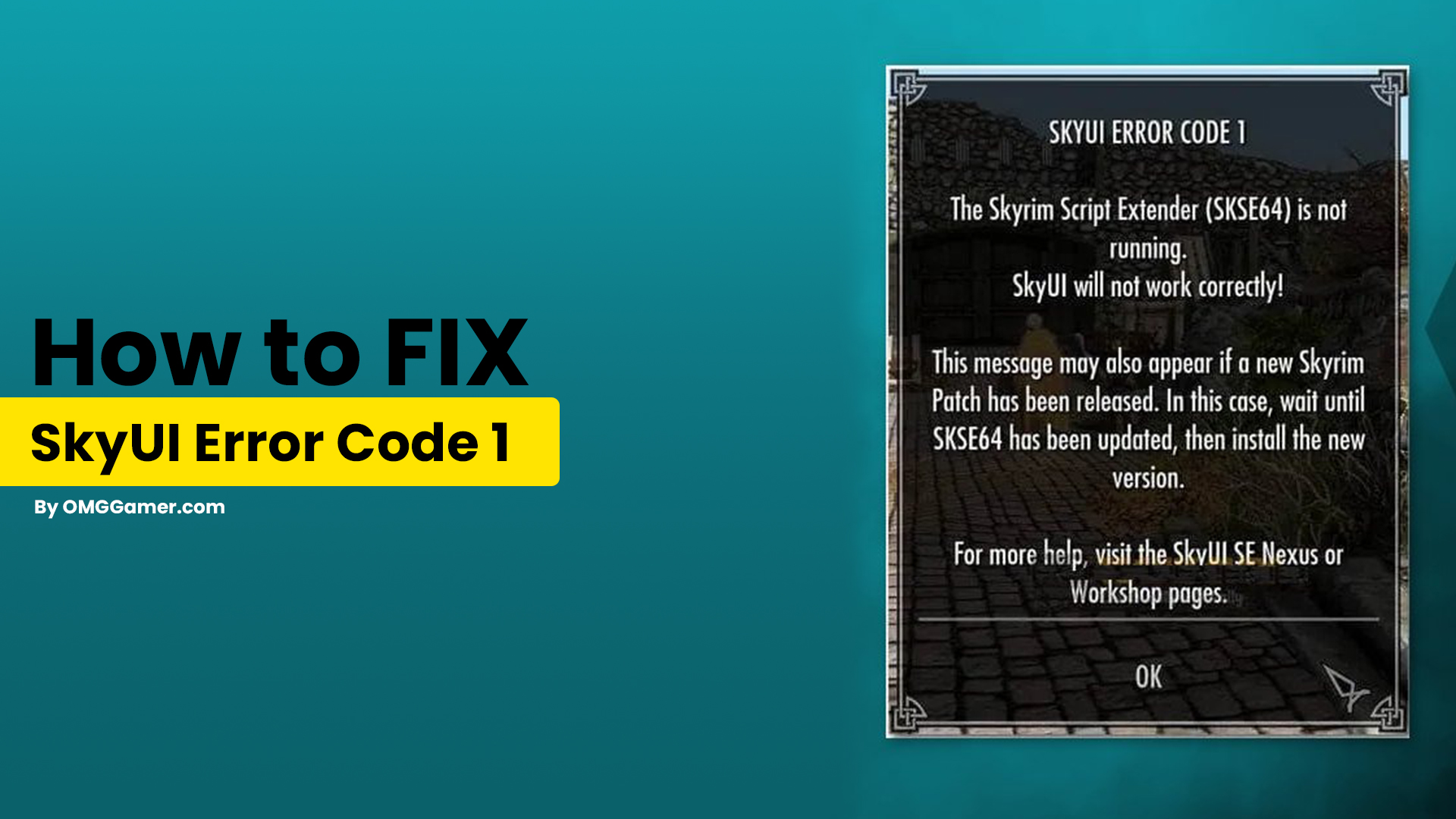 How to Fix SkyUI Error Code 1