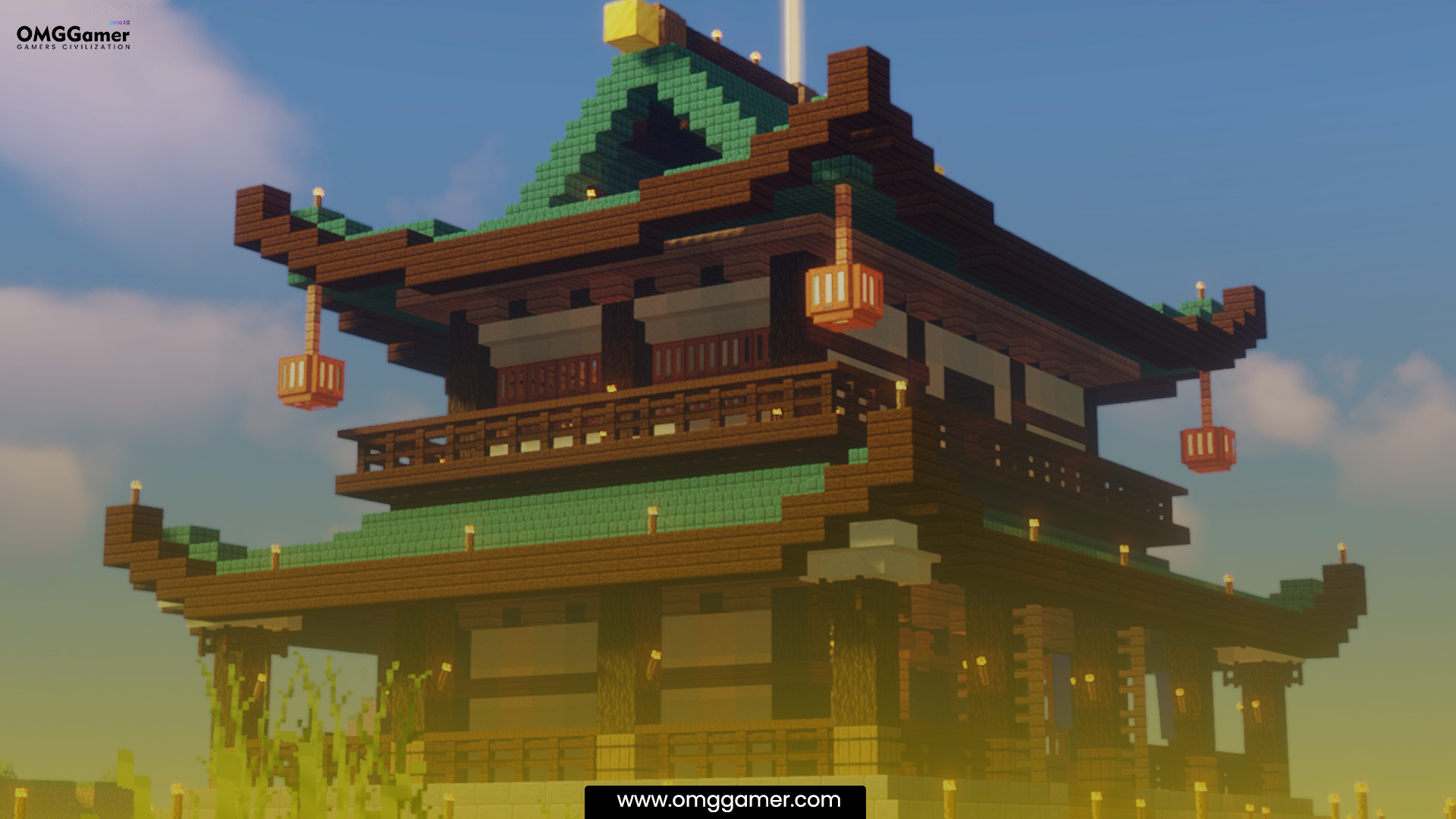 Minecraft Japanese Pagoda-Style mansion