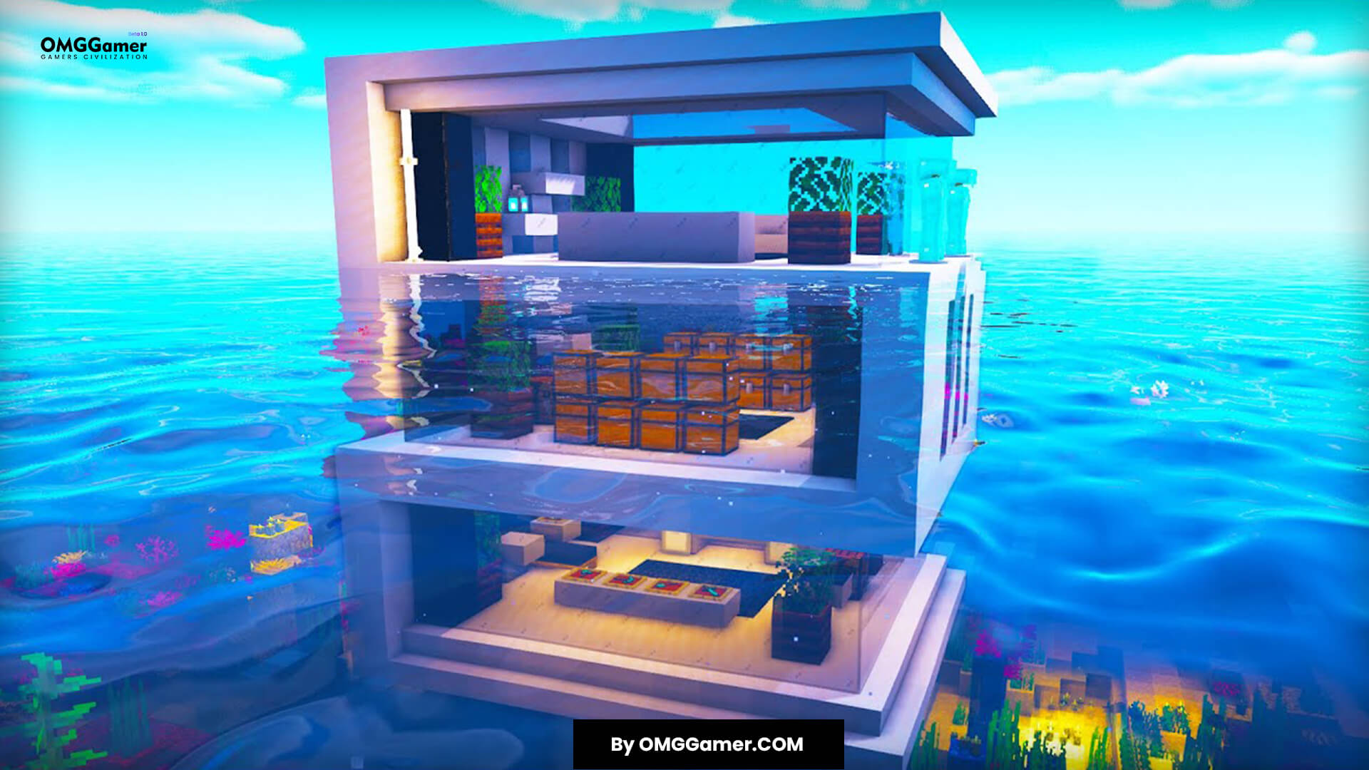 Minecraft Underwater Modern House 