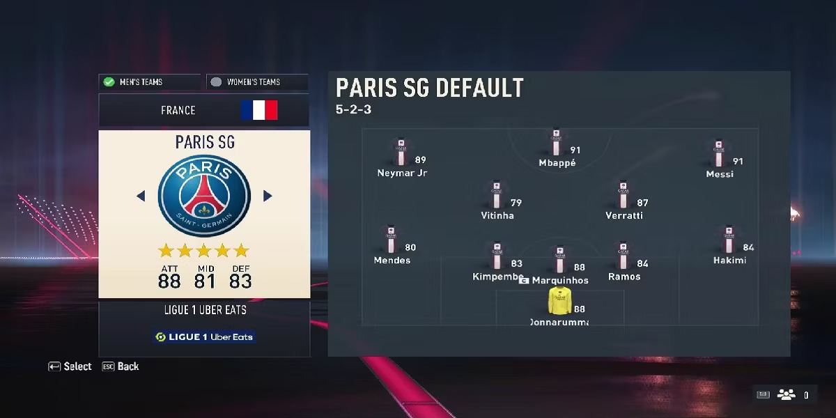 Paris Saint-Germain FIFA 23 Team