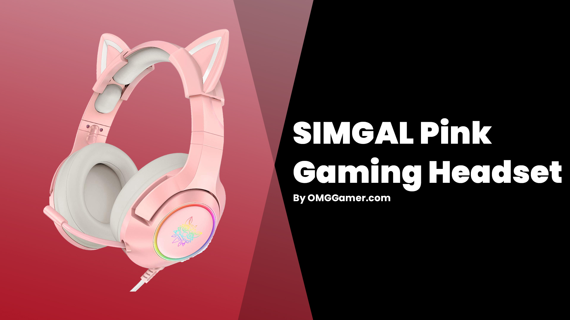 SIMGAL Pink Gaming Headset 