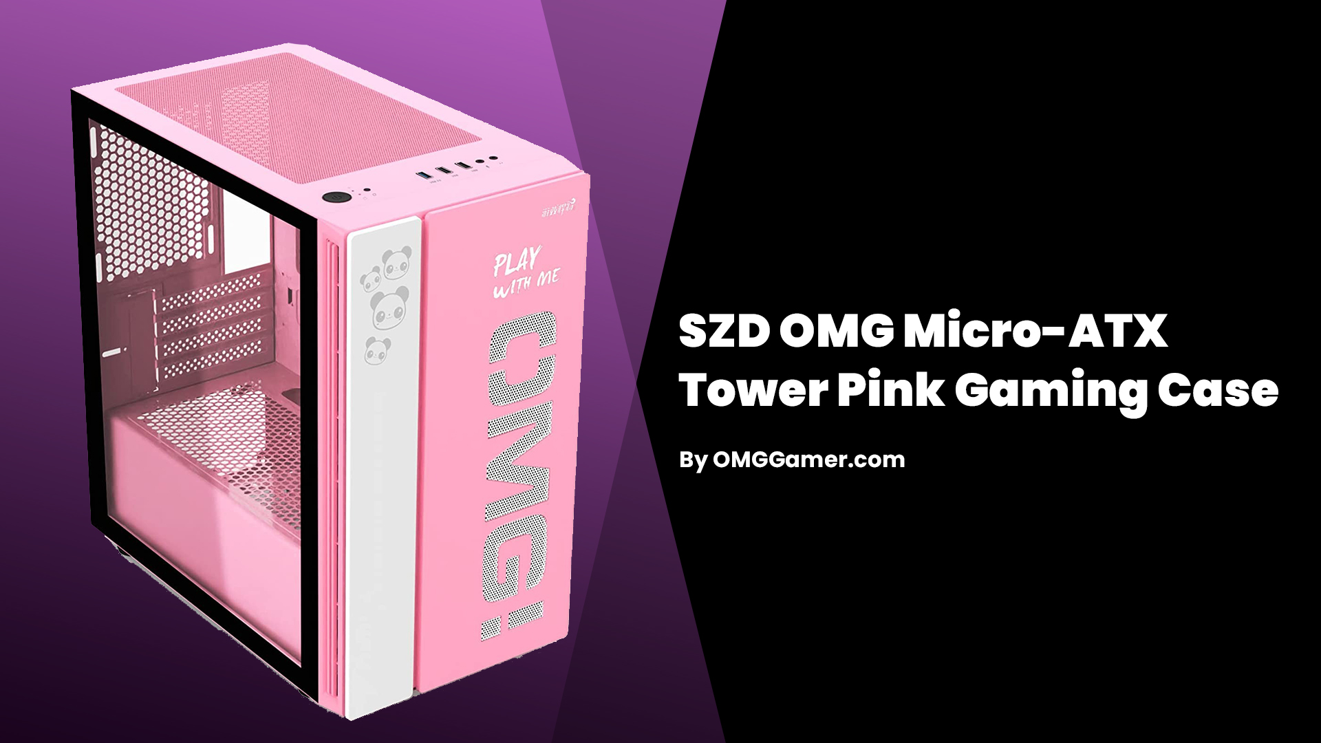 SZD OMG Micro-ATX Tower Pink Gaming Case