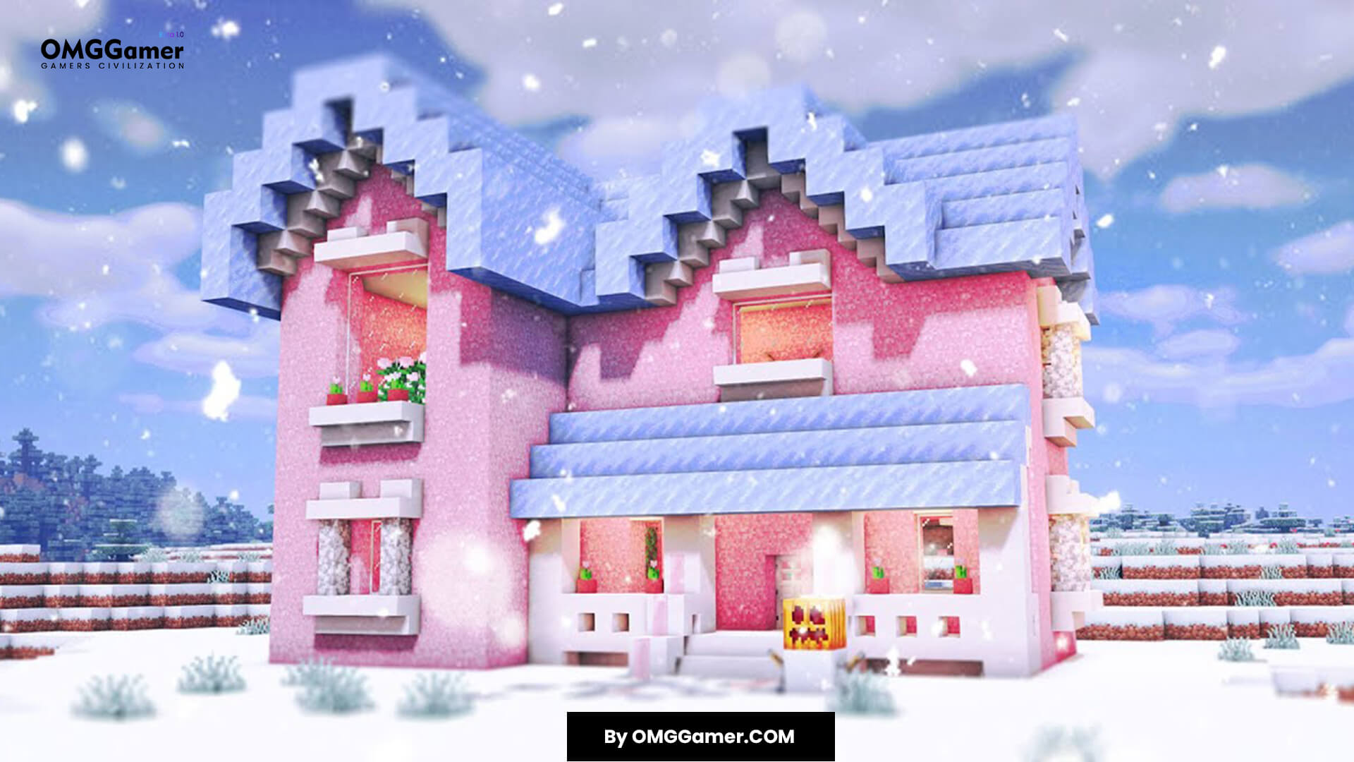 Soft Pastel Pink Minecraft House