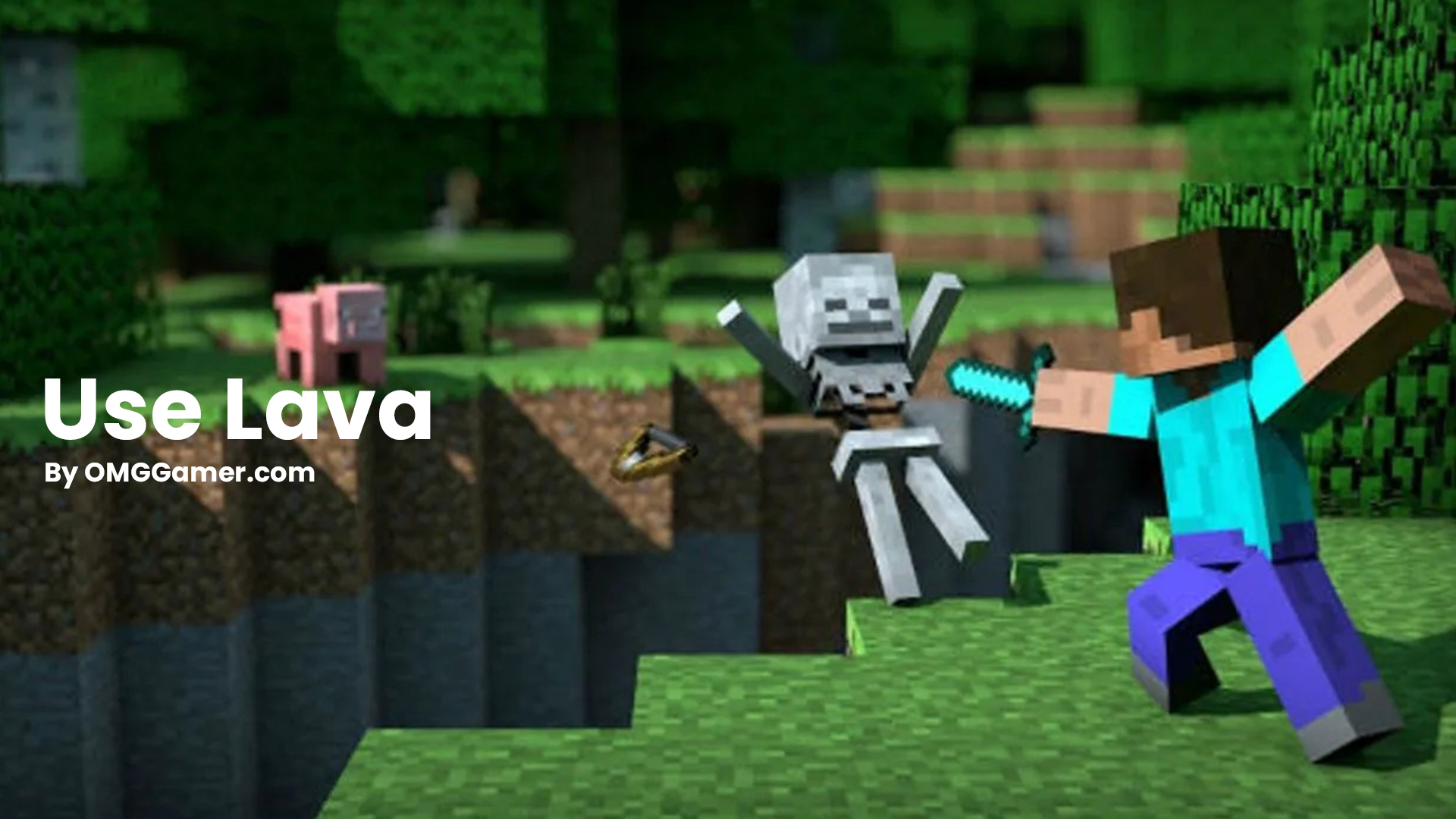 Use Lava: Remove Water in Minecraft
