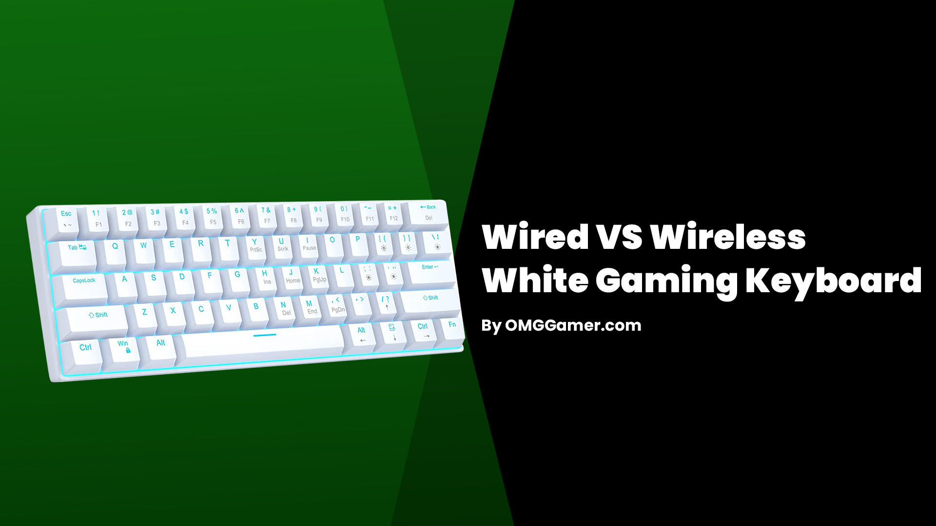 Wired VS Wireless White Gaming Keyboard